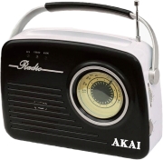 akai apr 11b retro radio with usb sd and aux black photo