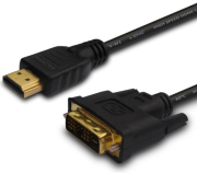 savio cl 10 hdmi 19pin m dvi 18 1 m gold plated 15m black photo