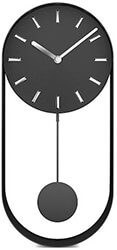 mebus 12931 black quartz pendulum clock photo