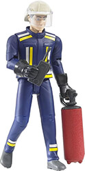 bruder firefighter with accessories blue yellow photo