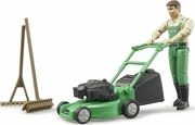 bruder bworld gardener with lawnmower photo