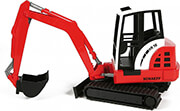 bruder schaeff hr16 mini excavator red black photo