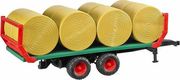 bruder bale transport trailer with 8 round bales photo