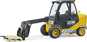 bruder jcb teletruk with pallet yellow black photo