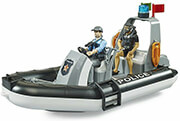 bruder bworld police inflatable boat photo