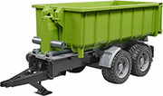 bruder hook lift trailer for tractors green black photo