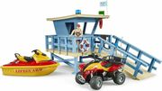 bruder bworld life guard station with quad and personal water craft photo
