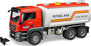 bruder man tgs tank truck red white photo