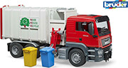 bruder man tgs side loader garbage truck photo