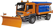 bruder man tgs winter service with clearing sign photo