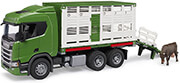 bruder scania super 560r animal transport truck incl 1 cattle photo