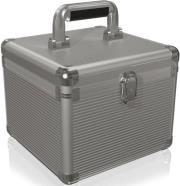 raidsonic icy box ib ac628 aluminium suitcase for 10x 25 35 hdd silver photo
