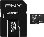 pny performance plus 64gb microsdxc memory card c10 adapter psdu64g10ppl ge photo