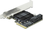 delock 90498 5 port sata pci express x4 card low profile form factor photo