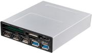 akasa ak icr 17 5 port usb30 card reader with esata and usb panel 35 black photo akasa ak icr 17 5 port usb30 card reader with esata and usb panel 35 black photo