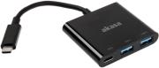 akasa ak cbca08 15bk type c power deliver adapter with two usb 30 hub photo