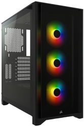 case corsair icue 4000x rgb tempered glass mid tower atx black photo