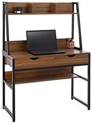 grafeio me bibliothiki karydi metalliko mayro skeleto hm239012 100x48x139 cm photo grafeio me bibliothiki karydi metalliko mayro skeleto hm239012 100x48x139 cm photo