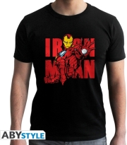 marvel t shirt iron man graphic man ss black new fit l photo
