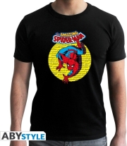 marvel tshirt spdm vintage man ss black new fit l photo