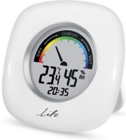 life wes 103 digital indoor thermometer and hygrometer with clock photo