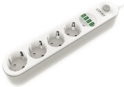 ldnio 4 compartment power strip socket 4 usb ports white photo