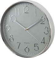 hama 186390 hama elegance wall clock 30 cm quiet silver grey