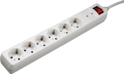 hama 137238 power strip hama 6 way with switch 3 m black photo