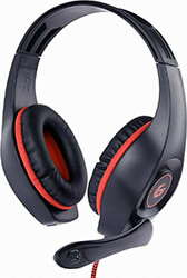 gembird ghs 05 r gaming headset with volume control red black 35 mm photo