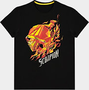 t shirt mortal kombat scorpion flame size m photo