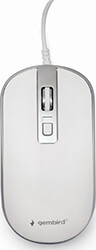 gembird mus 4b 06 ws optical mouse usb white silver photo