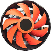 gembird cpu huracan x30 cpu cooling fan 12 cm 45 w 4 pin photo