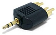 gembird a 458 35 mm plug to 2 x rca plug stereo audio adapter photo