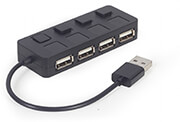 gembird uhb u2p4 05 usb 20 4 port hub with switches black photo