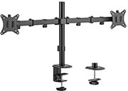 gembird ma d2 01 adjustable desk 2 display mounting arm tilting 13 27 up to 7 kg photo