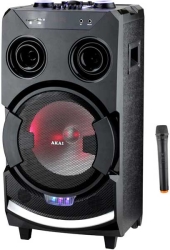 akai abts 112 party speaker with bluetooth and karaoke 60w rms photo