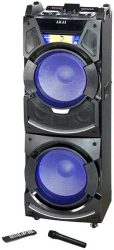 akai dj s5h party speaker with 2xbluetooth mixer and karaoke 400w photo