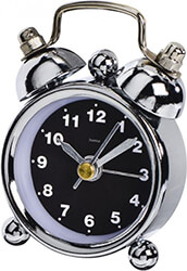 hama 186394 nostalgia alarm clock mini black photo