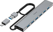 hama 200137 usb hub 7 ports usb 32 gen 1 5 gbit s incl usb c adapter and psu photo