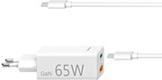 hama 200016 universal usb c notebook power supply unit gan power del pd 5 20v 65w photo