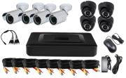 vandsec vk a1108hxs70 dvr kit ahd with 4 ir dome and 4 ir bullet cameras 36mm 960p photo