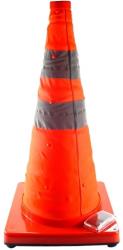 emergency traffic cone with flashing light photo