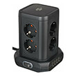 brennenstuhl 1153560000 socket tower 8 fold with 4 usb 2m black photo