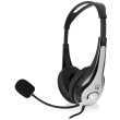ewent headset 2x 35mm jack 2m grey with black photo