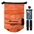 vup waterproof dry bag with phone case ipx8 20l orange photo