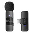 boya by v10 wireless lavalier microphone for android mini lapel usb c connection photo