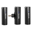 boya link mobile wireless mic for android usb c iphone ios and 35 trs laptop 2 person vlog photo