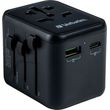 verbatim 49544 uta 02 universal travel adapter 100 250v ue usa japan australia uk 1x usb 1x usb c photo
