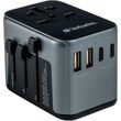 verbatim 49545 uta 03 universal travel adapter 100 250v ue usa japan australia uk 2x usb 3x usb c photo