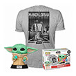 fpteeadult disneystarwars themandalorian mandogrogu withcookieflockedspedvinylfig t shirt xl photo